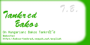 tankred bakos business card